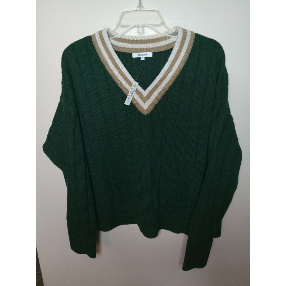 Madewell  Tipped VNeck Sweater